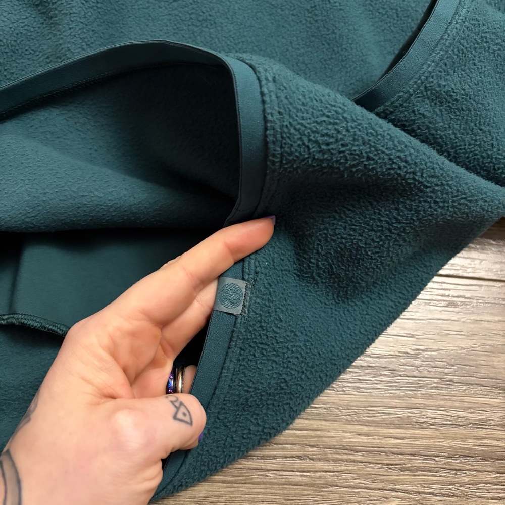 Lululemon Oversized-Fit Fleece Half-Zip (Green Jasper) Size L - Picture 5 of 8